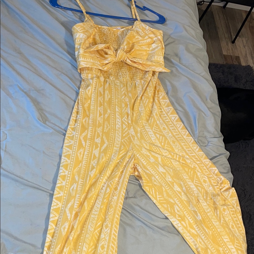 Yellow Patterned Jumpsuit